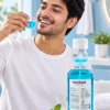 fresh mouthwash bathroom smile