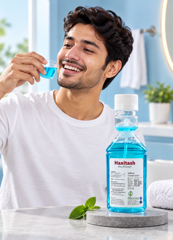 fresh mouthwash bathroom smile