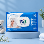 nb wipes packet on dusty blue