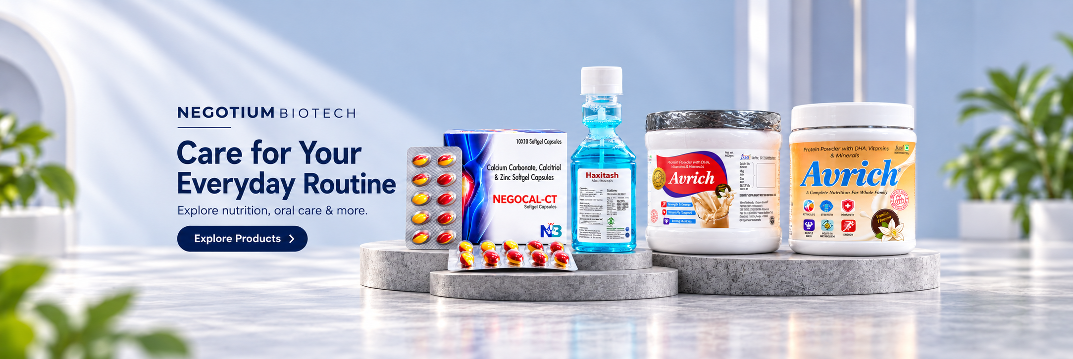 Centered Product Banner With Wide Margins